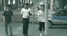 Real Friends Jumping In GIF - Jumped Pole Jumped Pole GIFs