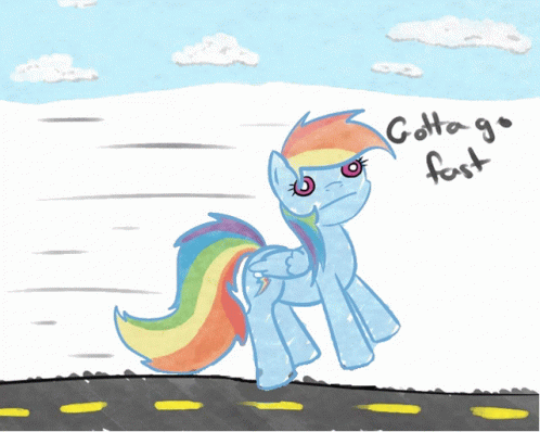 my little pony rainbow dash flying fast