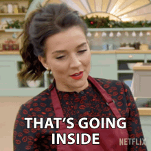 Thats Going Inside Candice Brown GIF - Thats Going Inside Candice Brown The Great British Baking Show Holidays GIFs
