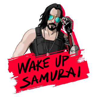 Wake Up Samurai Johnny Silverhand Sticker - Wake Up Samurai Johnny Silverhand Cyberpunk 2077 Phantom Liberty Stickers