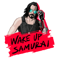 Wake Up Samurai Johnny Silverhand Sticker - Wake Up Samurai Johnny Silverhand Cyberpunk 2077 Phantom Liberty Stickers