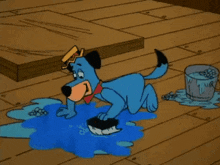 Hanna Barbera Huckleberry Hound GIF - Hanna Barbera Huckleberry Hound Cleaning GIFs