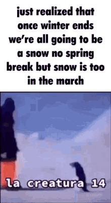 snow winter spring march break
