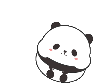 Panda Rolling Sticker - Panda Rolling Cute Stickers