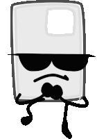a cartoon character wearing sunglasses and a bow tie .