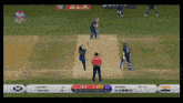 a cricket game is being played and the score is 0-0