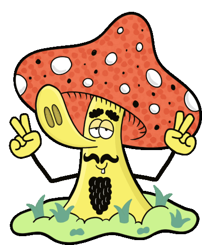 Mushroom Peace Sticker - Mushroom Peace Chill Stickers