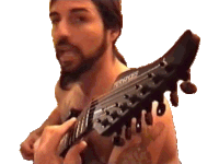 Playing Guitar Giorgos Bokos Sticker - Playing Guitar Giorgos Bokos Rotting Christ Stickers