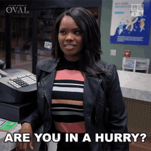 Are You In A Hurry Sharon Welles GIF - Are You In A Hurry Sharon Welles The Oval GIFs