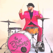 Playing The Drums Joe Reilly GIF - Playing The Drums Joe Reilly The Pink Spiders GIFs