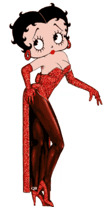 betty boop red version muted down it looks great sexy who could say no