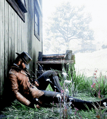 arthur morgan red dead redemption sleeping outside gaming video game