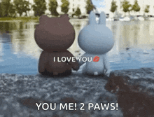 Brown And Cony Love GIF