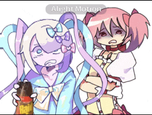 a cartoon of a girl holding a bottle of rat repellent