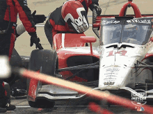 change tire fixing repairing pit stop indycar series