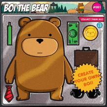 a boi the bear toy that allows you to create your own