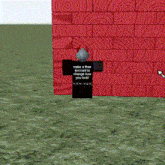 a red brick wall with a sign that says " make a free account to change how you look "
