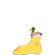 Duck Foot Sticker - Duck Foot Space Stickers