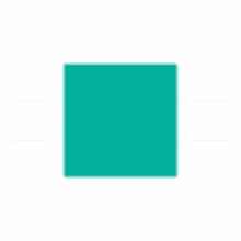 a turquoise square on a white background