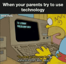 parents the simpsons homer when your parents try to use technology