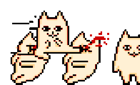 Cat Kick Sticker - Cat Kick Pixel Stickers