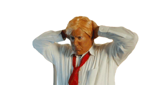 Fixing Hair Donald Trump Sticker - Fixing Hair Donald Trump Yg Stickers