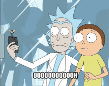 a cartoon of rick and morty with a caption that reads " 00000000h "
