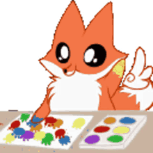 painting fox