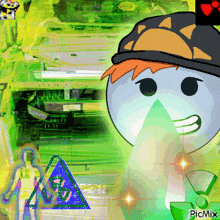 a picture of a cartoon character with the words picmix on the bottom right