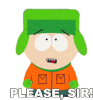 Please Sir Kyle Broflovski Sticker - Please Sir Kyle Broflovski South Park Stickers