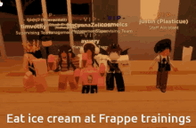 frappe roblox v4 eat ice cream at frappe trainings