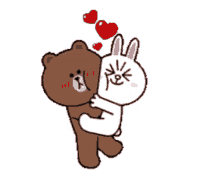 Cony And Brown Hug GIF - Cony And Brown Hug Love GIFs