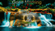 Good Morning Waterfall GIF - Good Morning Waterfall Meditation GIFs