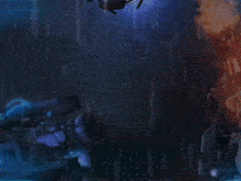 a blurred image of a person holding a gun with the number 10 on it