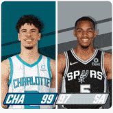 Charlotte Hornets (99) Vs. San Antonio Spurs (97) Third-fourth Period Break GIF - Nba Basketball Nba 2021 GIFs