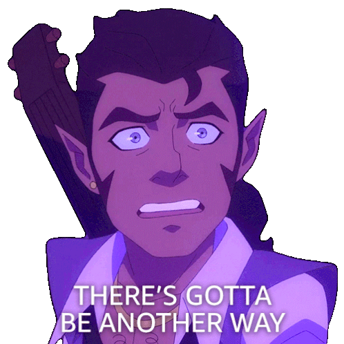 Theres Gotta Be Another Way Scanlan Shorthalt Sticker - Theres Gotta Be Another Way Scanlan Shorthalt The Legend Of Vox Machina Stickers