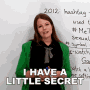 I Have A Little Secret Emma GIF - I Have A Little Secret Emma Learn English With Emma GIFs