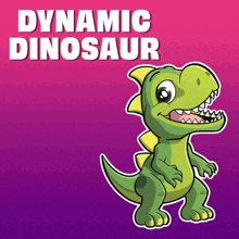 a picture of a dinosaur with the words dynamic dinosaur below it