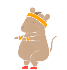 Work Out Rat Sticker - Work Out Rat Cute Stickers
