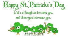 Clover Leaf Happy St Patricks Day GIF - Clover Leaf Happy St Patricks Day Lots Of Laughter To Cheer You GIFs