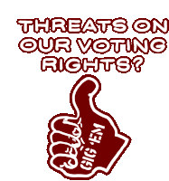 Threats On Our Voting Rights Gig Em Sticker - Threats On Our Voting Rights Gig Em Aggies Stickers