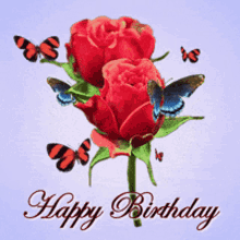 Rose Happy Birthday GIF - Rose Happy Birthday Butterfly GIFs