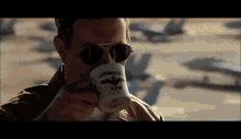 top gun fly by airplane spill drinking coffee