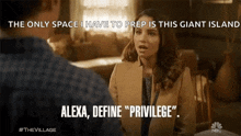 Alexa Define Privilege The Village GIF - Alexa Define Privilege The Village Sarcastic GIFs