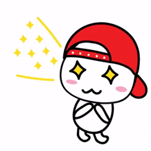 hiphop red boy character cap