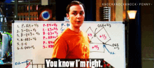 You Know Im Right Big Bang Theory GIF - You Know Im Right Im Right Big Bang Theory GIFs