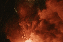 a close up of a monster with its mouth open