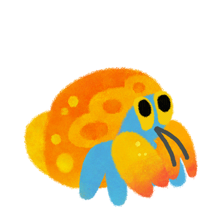 Happy Hermit Crab Cheerful Sticker