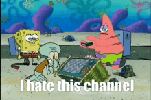I Hate This Channel Patrick Star GIF - I Hate This Channel Patrick Star Spongebob GIFs