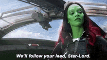 Gotg Gamora GIF - Gotg Gamora Follow Your Lead GIFs